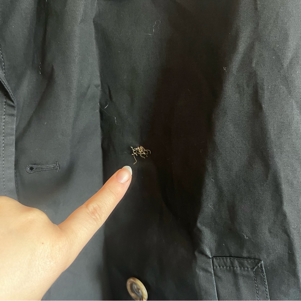 J. Crew Factory Black Trench Coat Size: 6 NWT - Picture 6 of 12